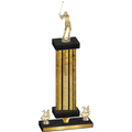Premium Single Gold Glacier Year Golf Trophy