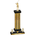 Premium Single Gold Glacier Year Golf Trophy