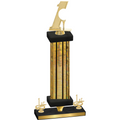 Premium Single Gold Glacier First Place Golf Trophy