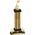 Premium Single Gold Glacier Fourth Place Golf Trophy