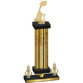 Premium Single Gold Glacier Victory Golf Trophy