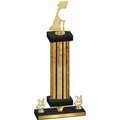 Premium Single Gold Glacier Year Golf Trophy