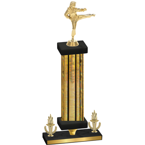 Premium Single Gold Glacier Victory Karate Trophy