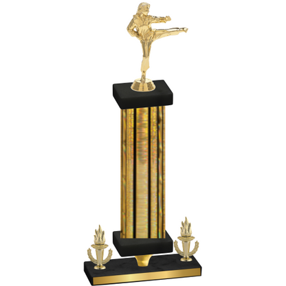 Premium Single Gold Glacier Victory Karate Trophy