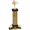 Premium Single Gold Glacier Fourth Place Karate Trophy