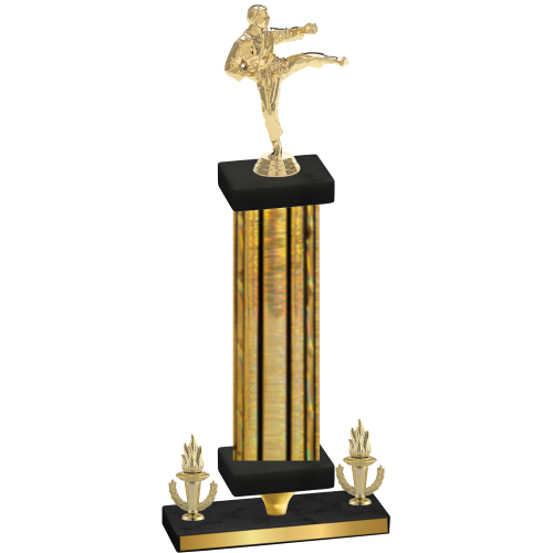 Premium Single Gold Glacier Victory Karate Trophy