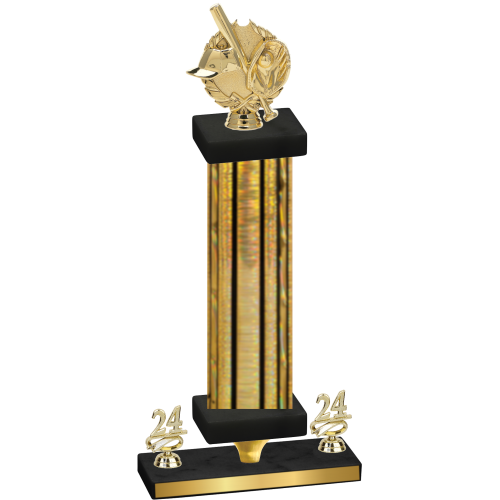 Premium Single Gold Glacier Year Baseball Trophy