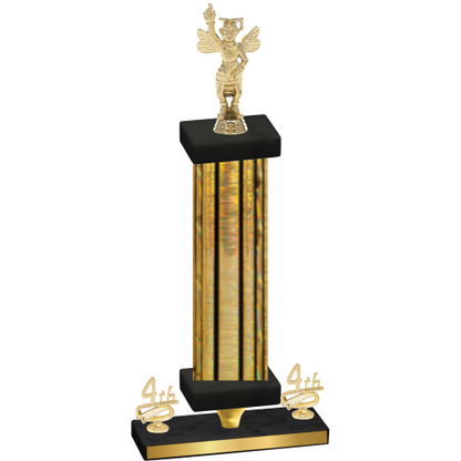 Premium Single Gold Glacier Fourth Place Academics Trophy