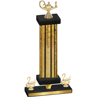 Premium Single Gold Glacier Second Place Academics Trophy