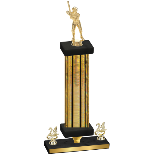 Premium Single Gold Glacier Year Baseball Trophy
