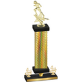 Premium Single Gold Carbon Fiber Fourth Place Football Trophy