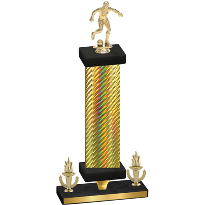 Premium Single Gold Carbon Fiber Victory Soccer Trophy