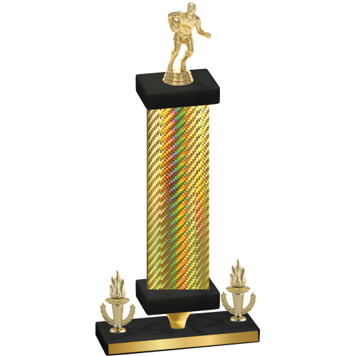 Premium Single Gold Carbon Fiber Victory Rugby Trophy
