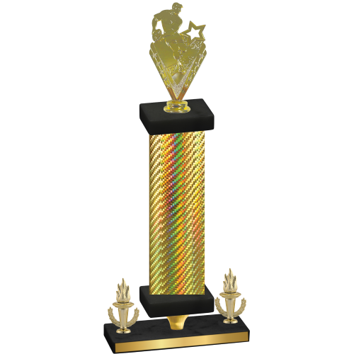 Premium Single Gold Carbon Fiber Victory Rugby Trophy