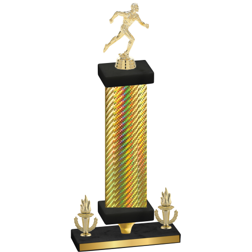 Premium Single Gold Carbon Fiber Victory Running Trophy