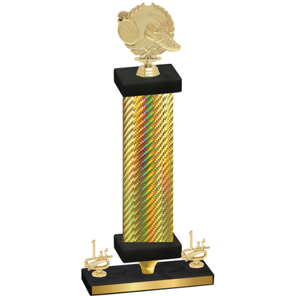 Premium Single Gold Carbon Fiber First Place Running Trophy