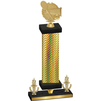Premium Single Gold Carbon Fiber Victory Tennis Trophy