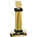 Premium Single Gold Carbon Fiber Third Place Bowling Trophy