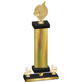 Premium Single Gold Carbon Fiber Fourth Place Volleyball Trophy