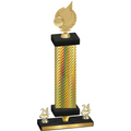 Premium Single Gold Carbon Fiber Year Volleyball Trophy