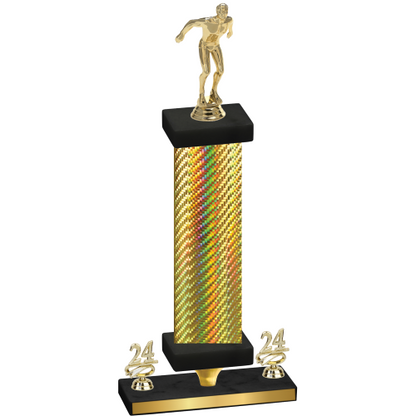 Premium Single Gold Carbon Fiber Year Swimming Trophy