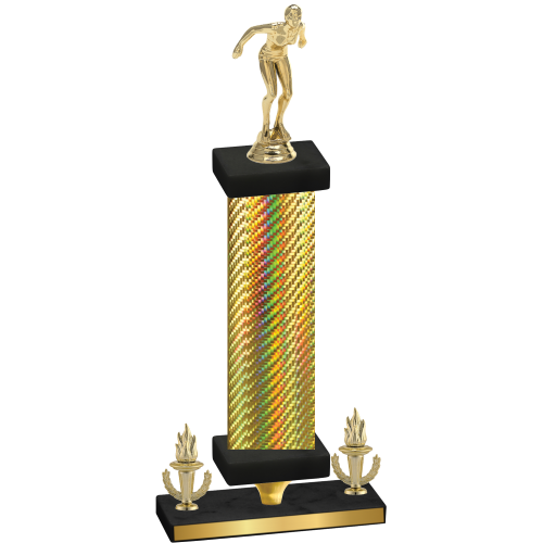 Premium Single Gold Carbon Fiber Victory Tennis Trophy