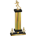 Premium Single Gold Carbon Fiber Victory Football Trophy