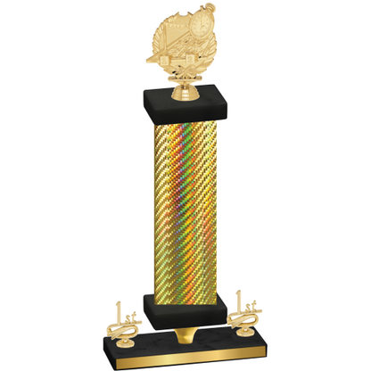 Premium Single Gold Carbon Fiber First Place Swimming Trophy