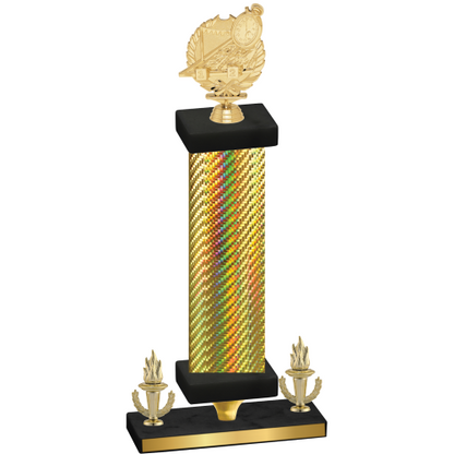 Premium Single Gold Carbon Fiber Victory Swimming Trophy