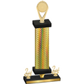 Premium Single Gold Carbon Fiber Second Place Insert Trophy