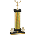 Premium Single Gold Carbon Fiber Victory Cheerleading Trophy