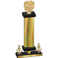 Premium Single Gold Carbon Fiber Victory Cheerleading Trophy