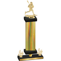 Premium Single Gold Carbon Fiber Fourth Place Lacrosse Trophy