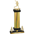 Premium Single Gold Carbon Fiber Victory Lacrosse Trophy