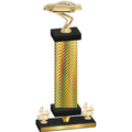 Premium Single Gold Carbon Fiber Fourth Place Cars Trophy