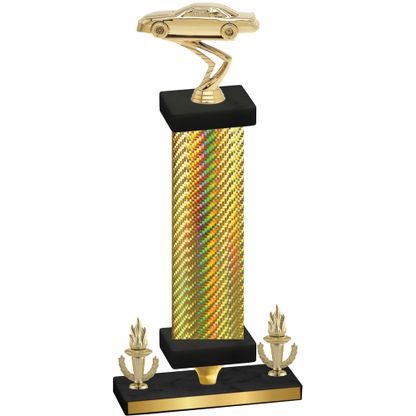 Premium Single Gold Carbon Fiber Victory Cars Trophy