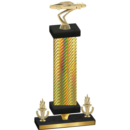 Premium Single Gold Carbon Fiber Victory Cars Trophy