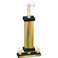 Premium Single Gold Carbon Fiber Third Place Archery Trophy