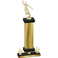 Premium Single Gold Carbon Fiber Fourth Place Basketball Trophy