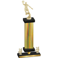 Premium Single Gold Carbon Fiber Year Basketball Trophy
