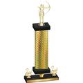 Premium Single Gold Carbon Fiber Second Place Archery Trophy