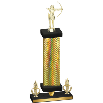 Premium Single Gold Carbon Fiber Victory Archery Trophy