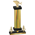 Premium Single Gold Carbon Fiber Victory Fishing Trophy