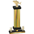Premium Single Gold Carbon Fiber Year Fishing Trophy