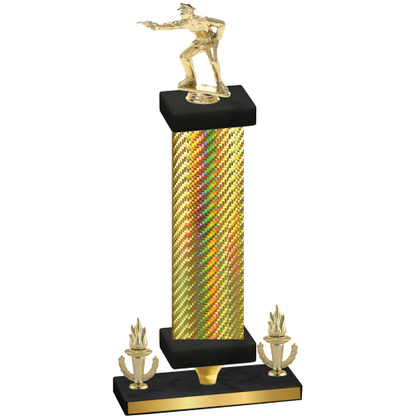 Premium Single Gold Carbon Fiber Victory Shooter Trophy
