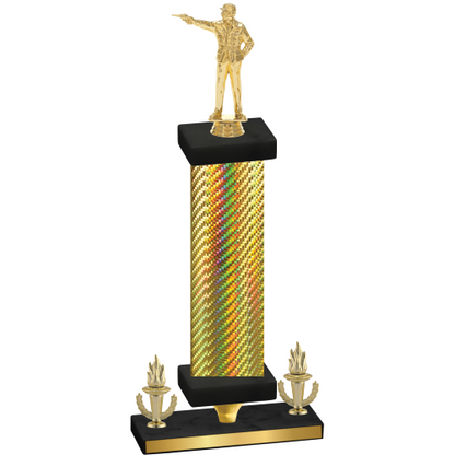 Premium Single Gold Carbon Fiber Victory Shooter Trophy