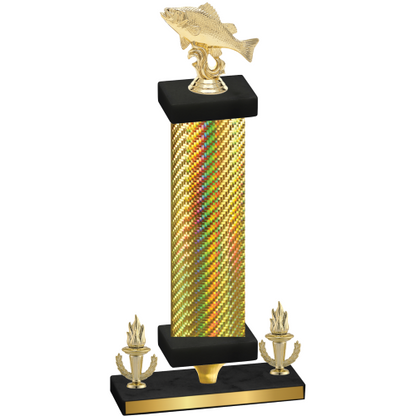 Premium Single Gold Carbon Fiber Victory Fishing Trophy