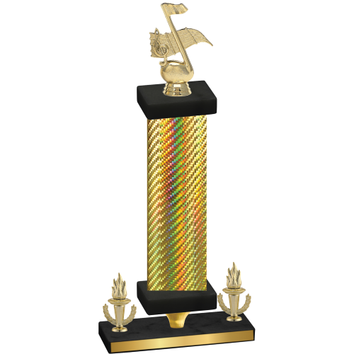 Premium Single Gold Carbon Fiber Victory Music Trophy