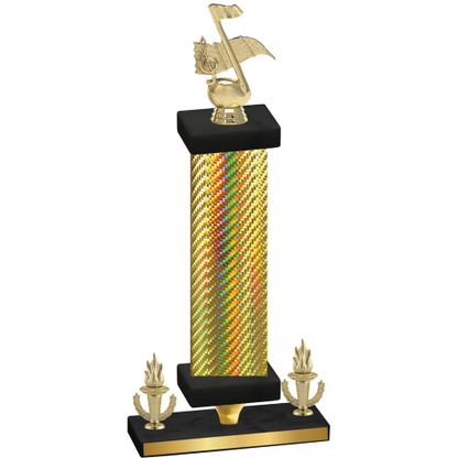 Premium Single Gold Carbon Fiber Victory Music Trophy