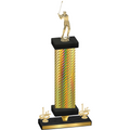 Premium Single Gold Carbon Fiber First Place Golf Trophy